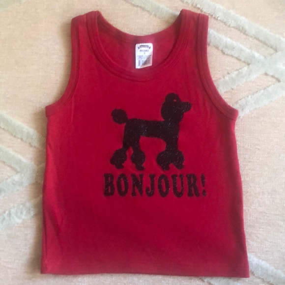 Super Baby Other - “Bonjour!” Girls Bling Tank Top